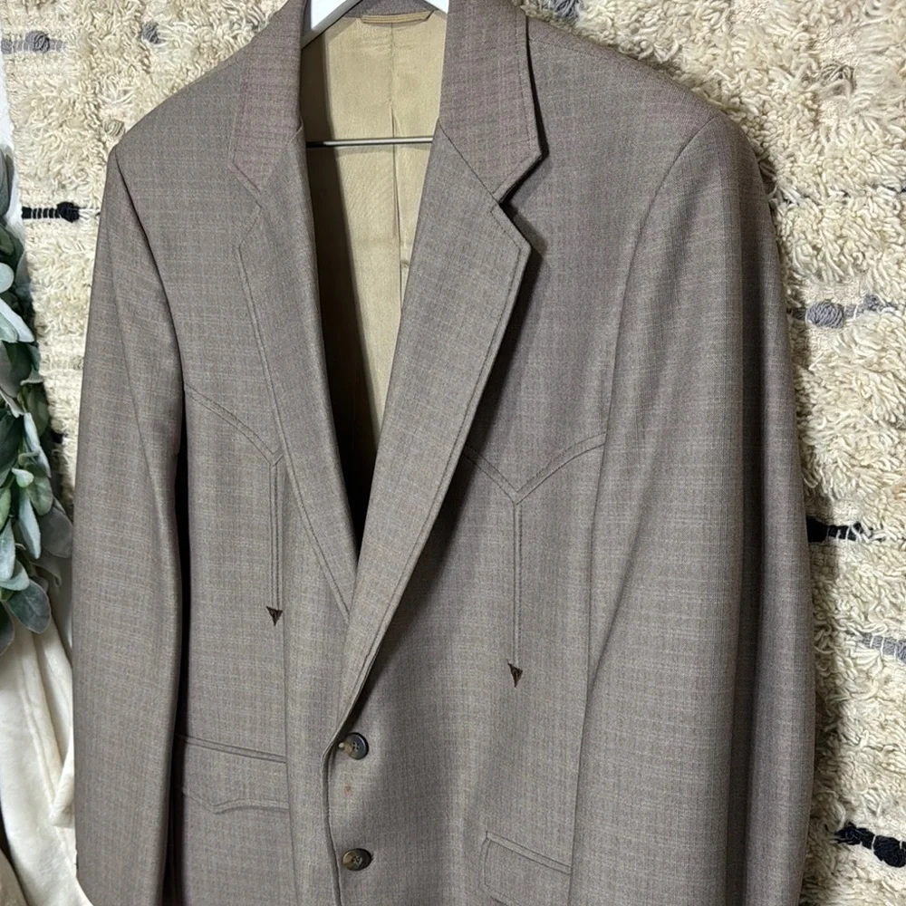 Circle S Men’s Donegal Brown Lambswool Western suit set size 42R / 36R